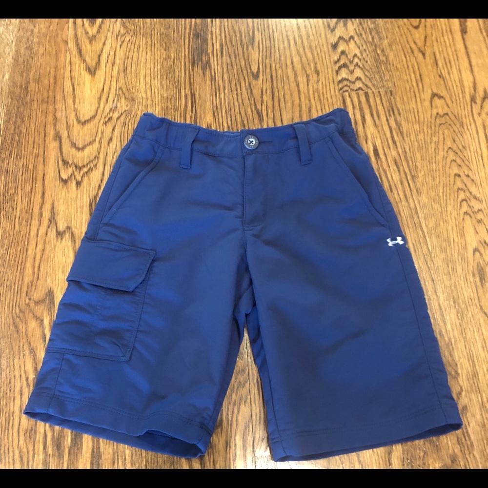 Like New Boys Under Armour Navy Shorts Size- Small